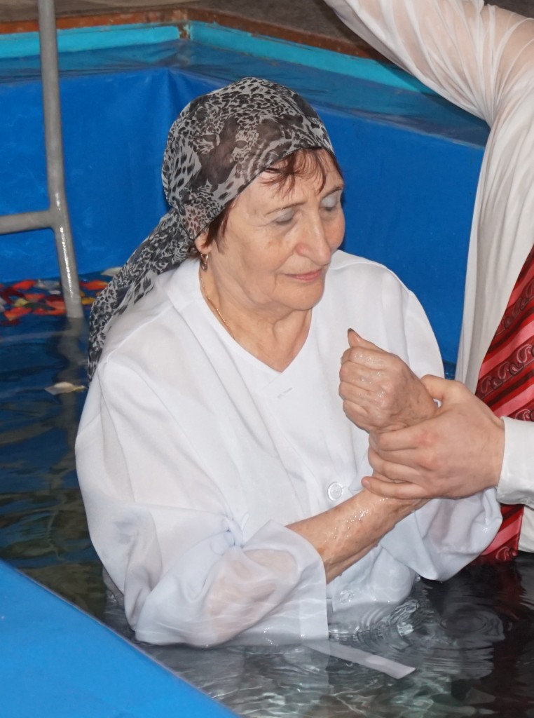 Tamara on her baptism