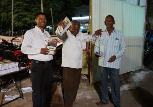 Danicing for joy! A local is elated when Pr Joseph hands him a copy of Jesus Only