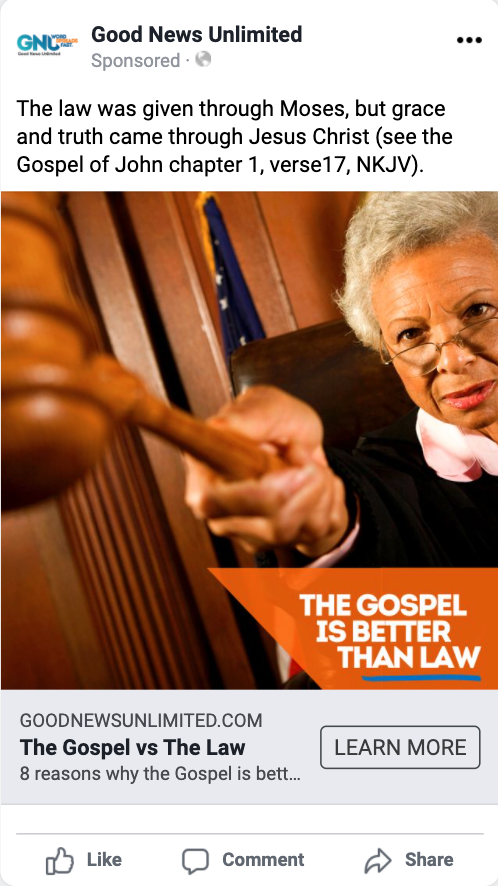 Better Than Law Gospel Law FB Preview