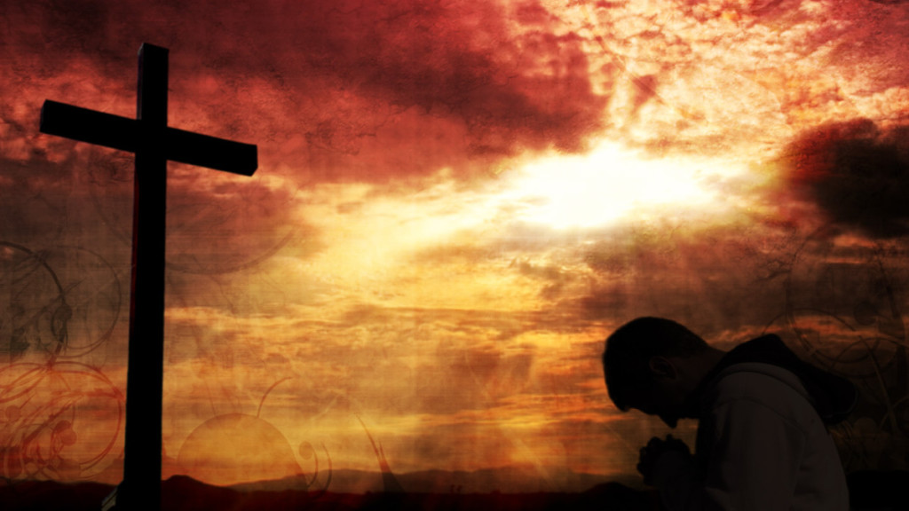 Kneeling at the cross