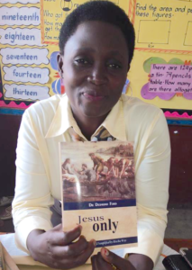 Hilda, a grade school teacher is excited to receive Jesus Only and share it with other teachers. 