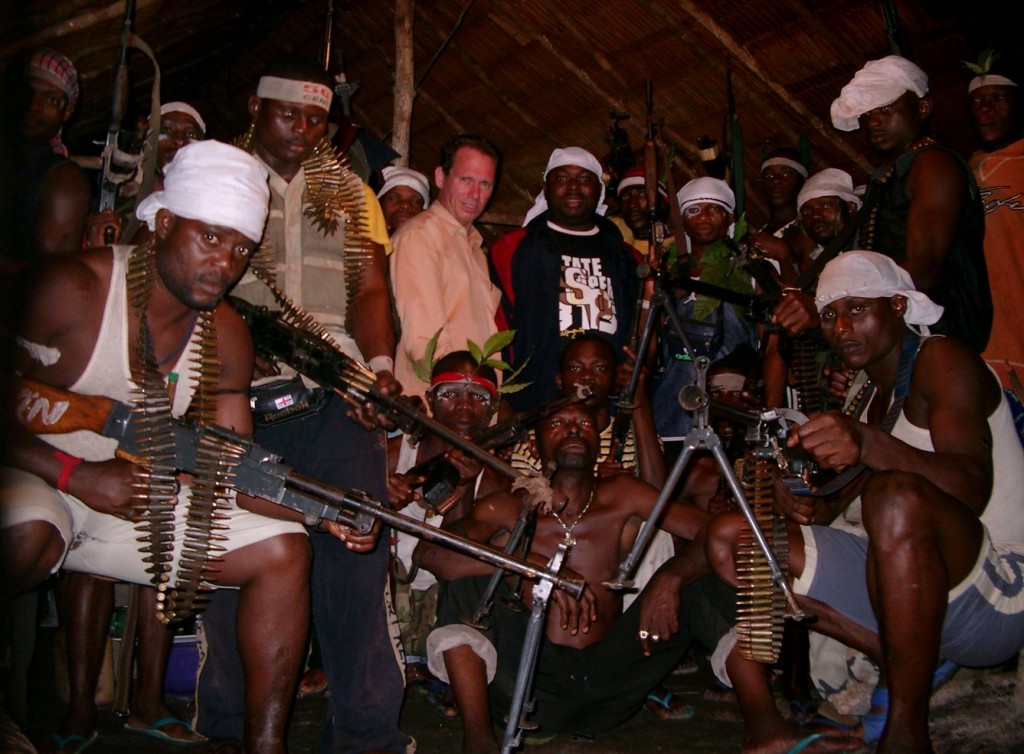human rights Stephen Davies with Nigerian Rebels