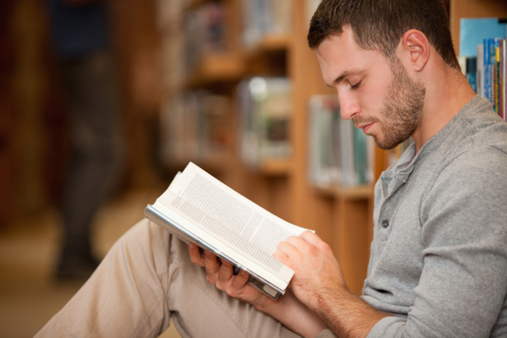 man reading