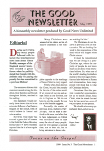 newsletter May 1999