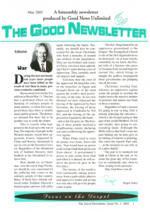 newsletter May 2003