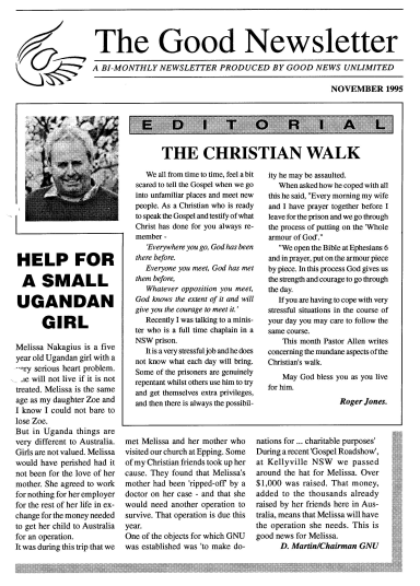 newsletter November 1995