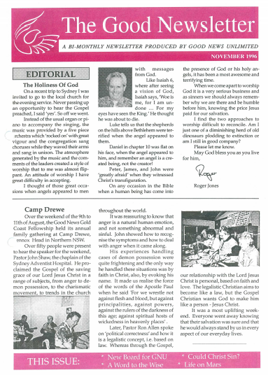newsletter November 1996