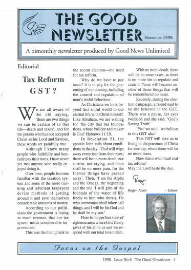 newsletter November 1998