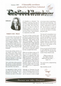 newsletter january 2003
