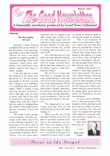 newsletter march 2002