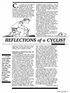 reflections of a cyclist