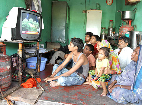 watching tv in india